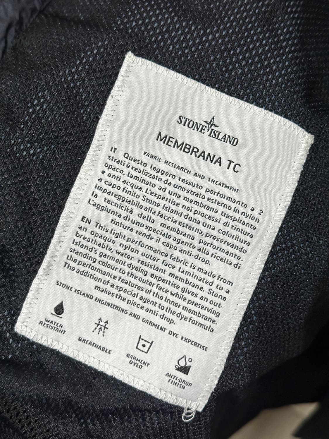 백화점판)스톤아일랜드 맴브라나 TC 후드 바람막이 자켓 L 상품이미지4