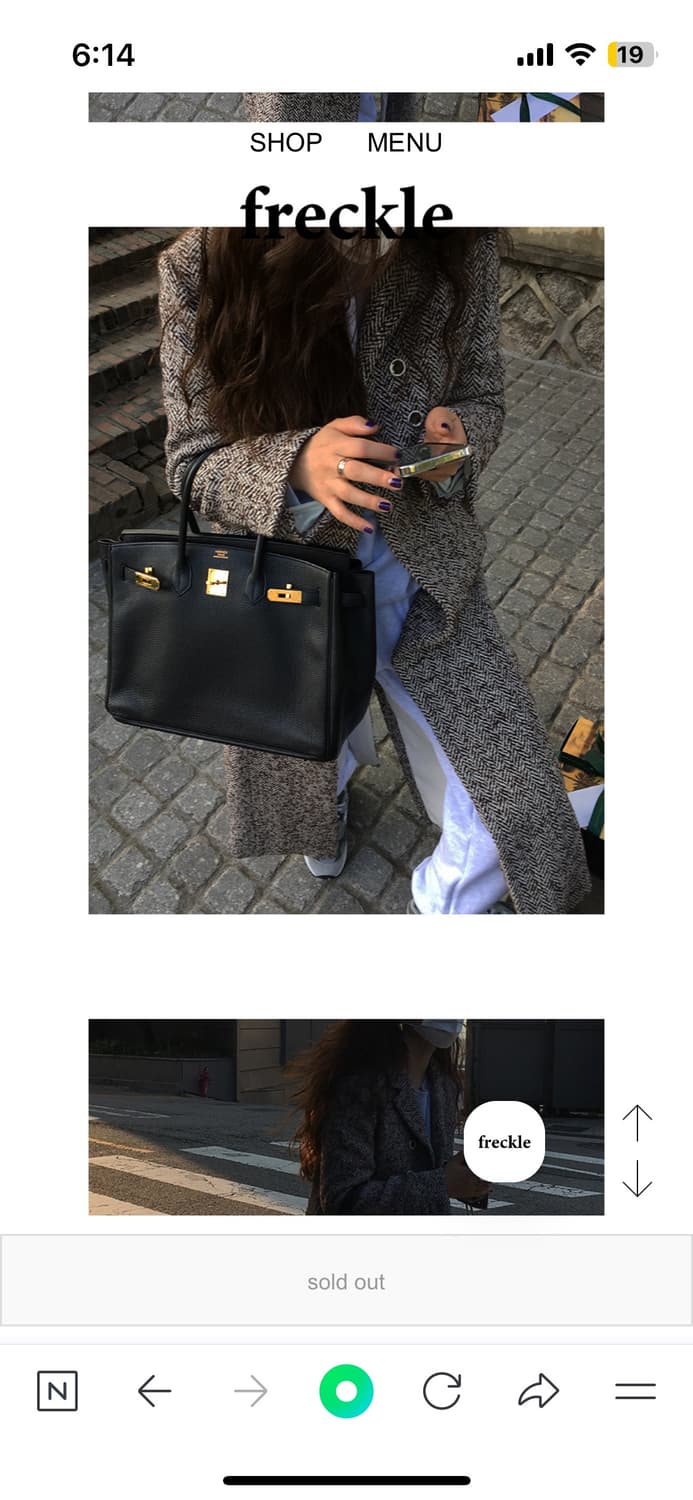 프레클 헤링본 맥시 코트 herringbone maxi coat 상품이미지3