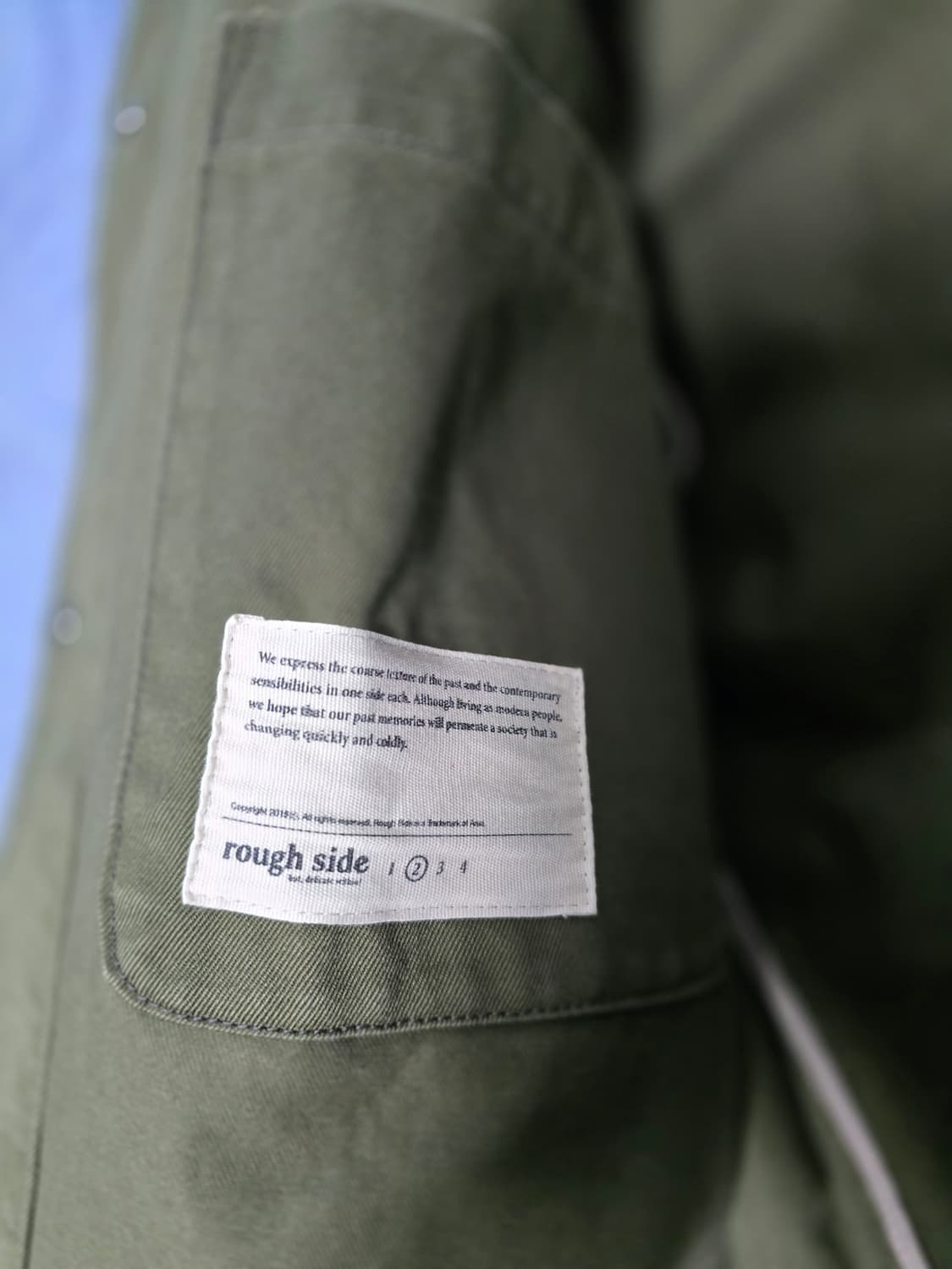 러프사이드 프렌치 워크자켓 올리브 2사이즈 상품이미지4