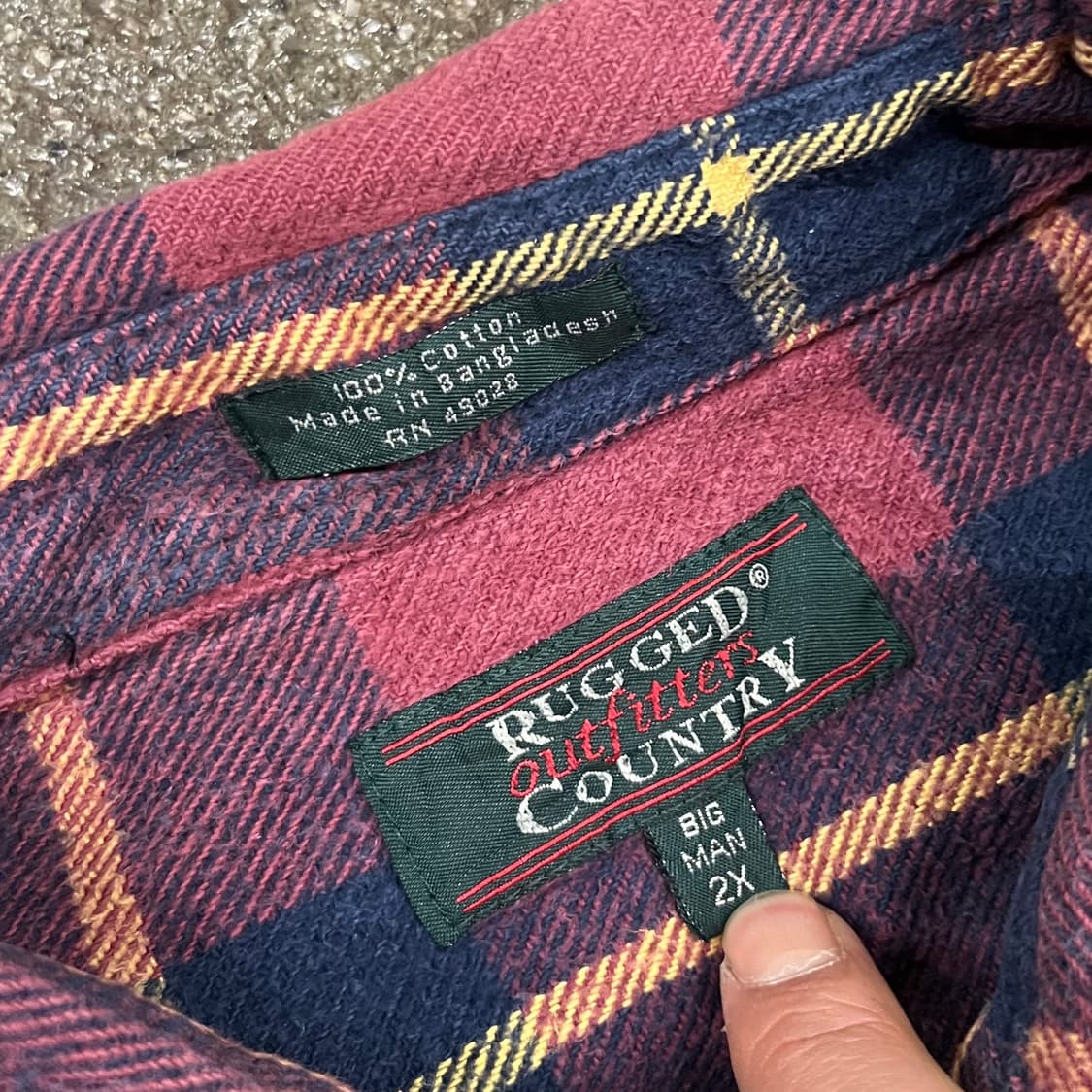 빈티지 헤비 코튼 플란넬 셔츠 (110) 상품이미지4