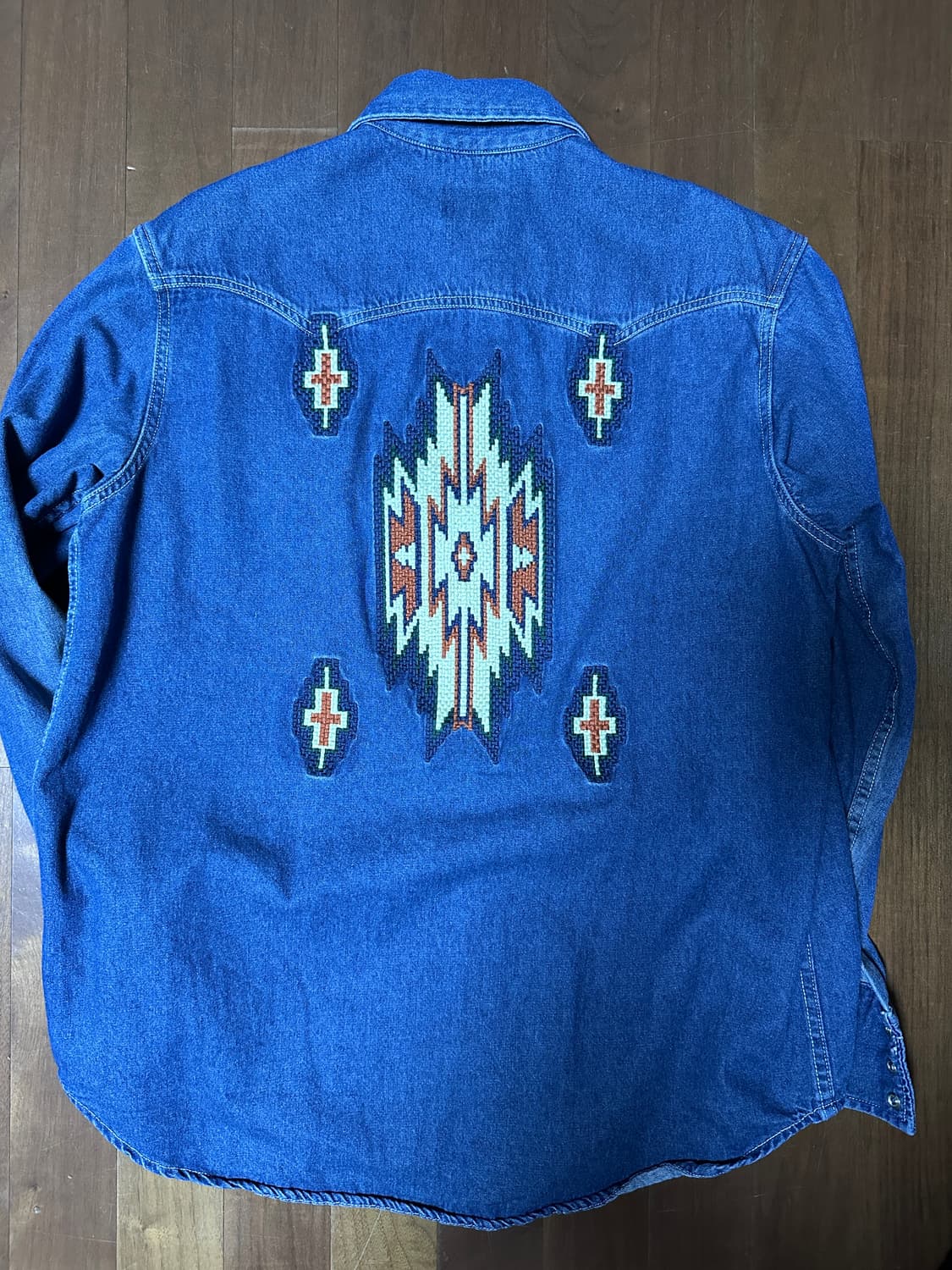 아웃스탠딩 치마요 웨스턴 데님 셔츠 상품이미지2