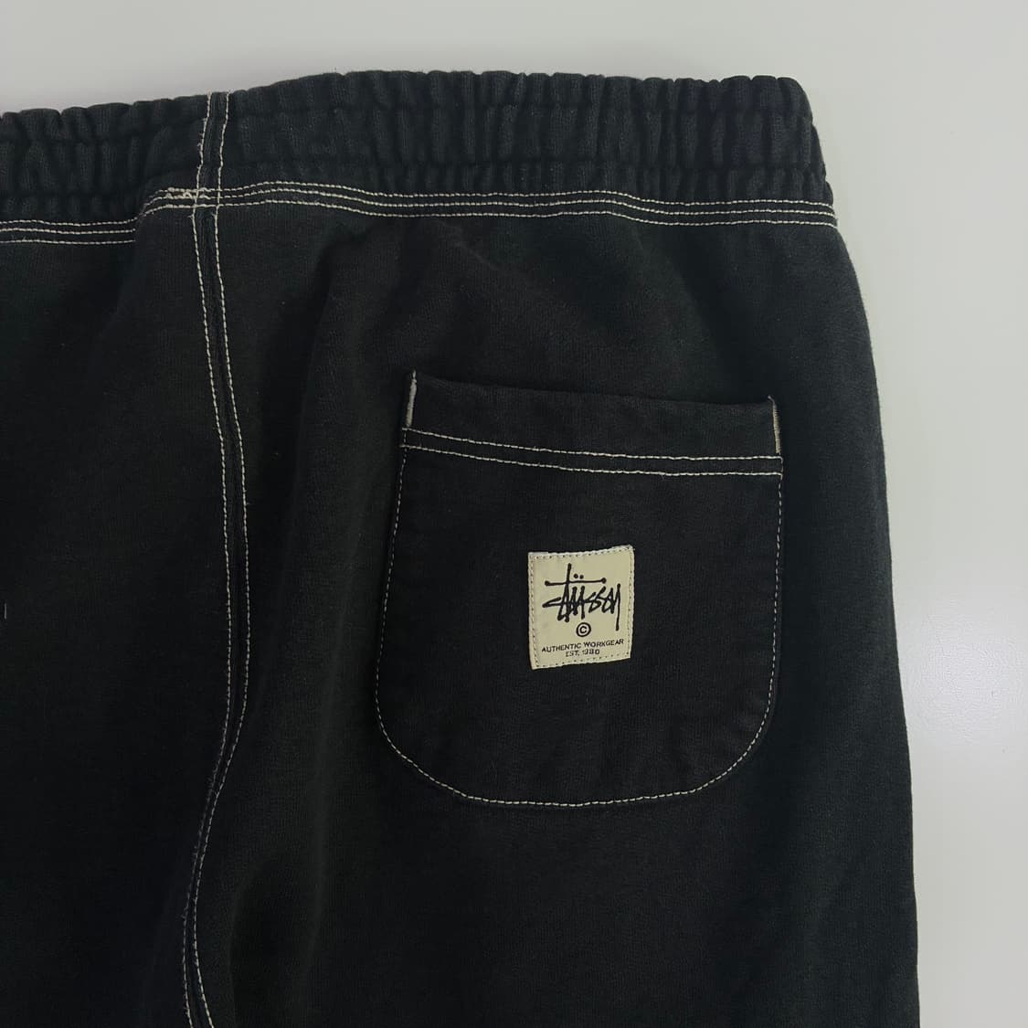 Stussy 스투시22 F/W 블랙 콘트라스트 스웻 팬츠 상품이미지5