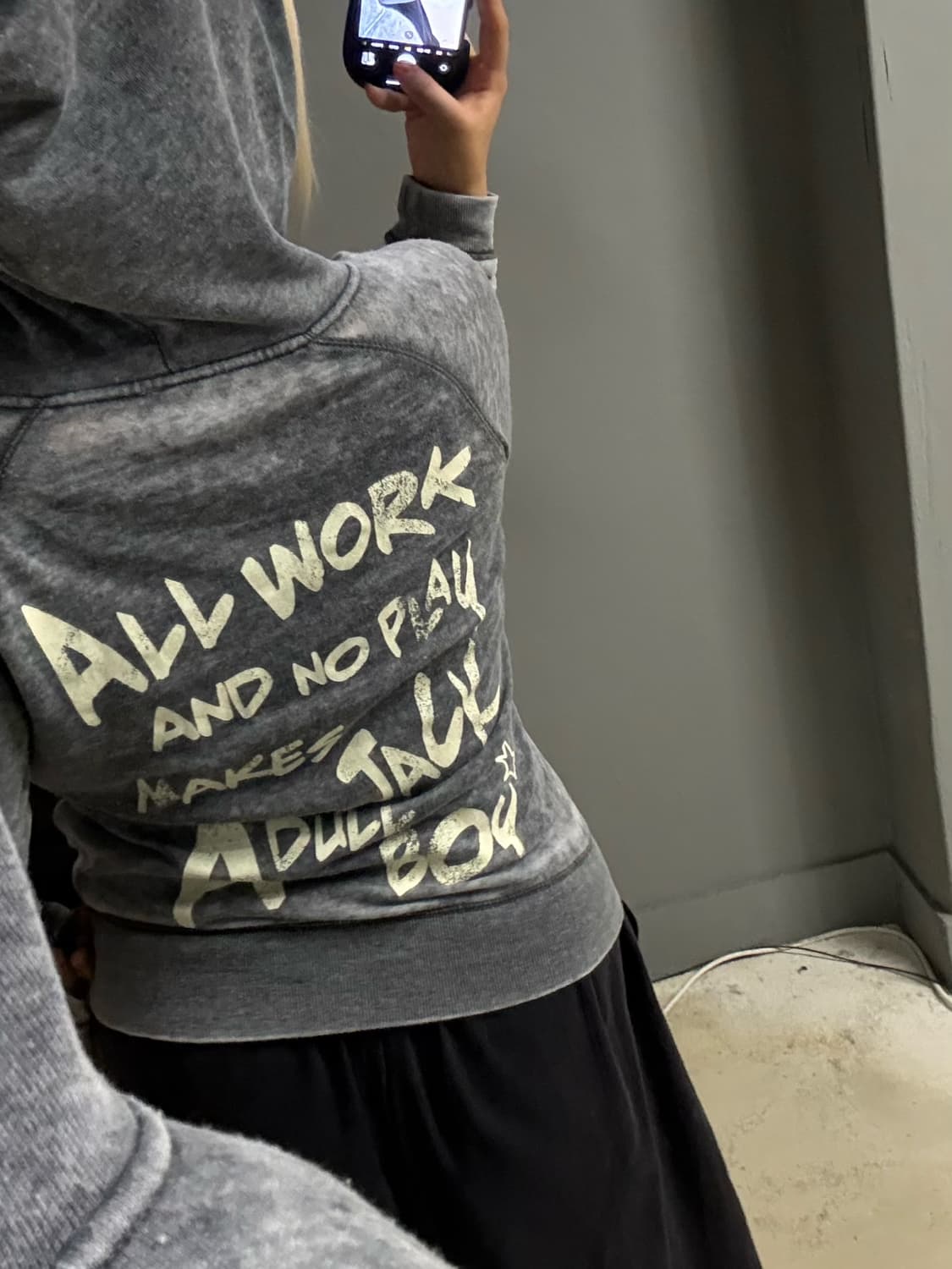 back lettering washing hood zip-up 상품이미지1
