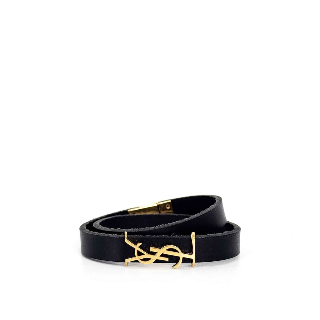 입생로랑 YSL 블랙 가죽 팔찌 상품이미지1