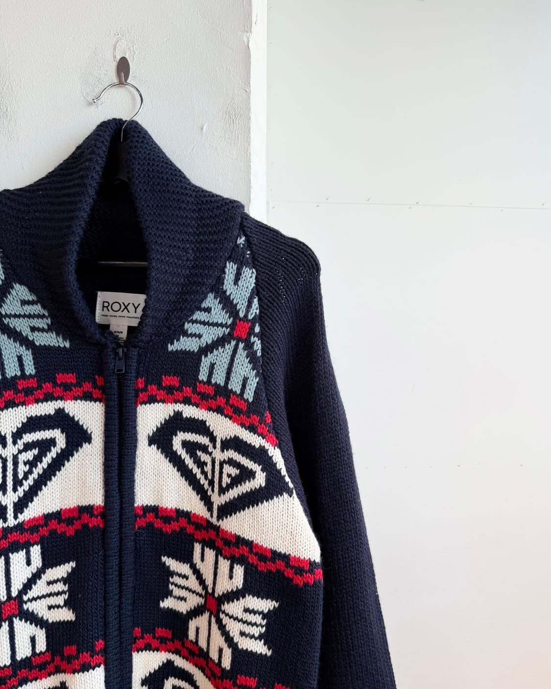 록시 네이비 카우친 니트 가디건  상품이미지5