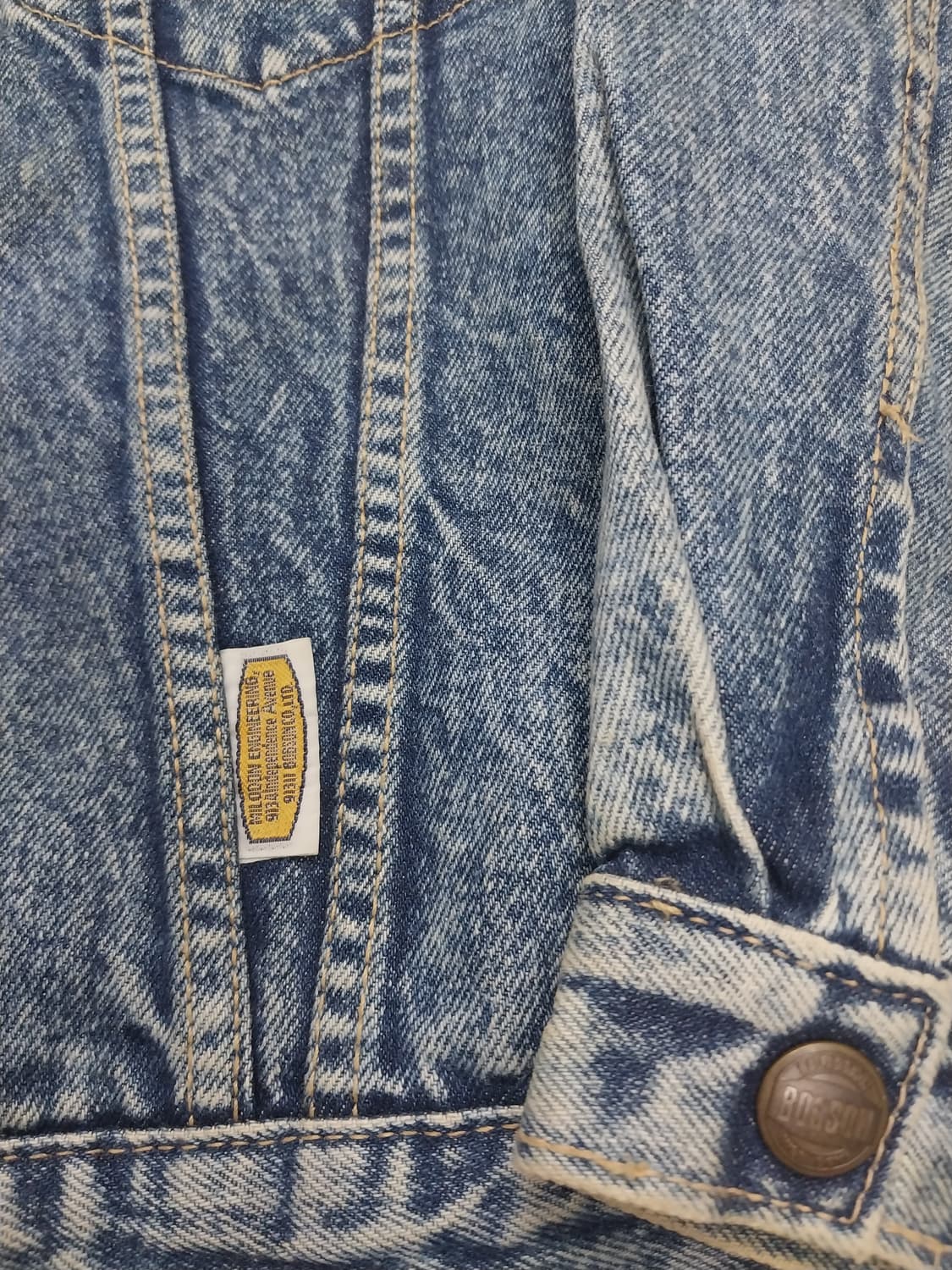 8-90's BOBSON 워싱 데님 자켓 (95) 상품이미지3