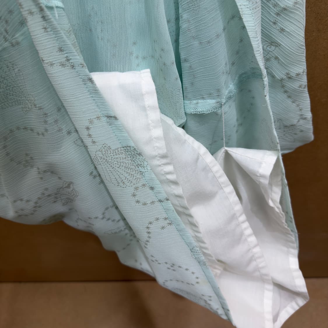 시크릿허니 쉘 패턴 스모킹 롱원피스 (민트) 상품이미지9