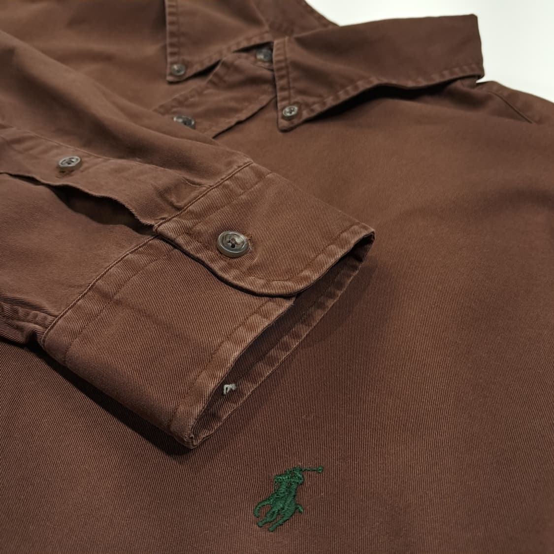 CK074 3XLT 폴로 00s 버튼다운 브라운 셔츠 남방 상품이미지4