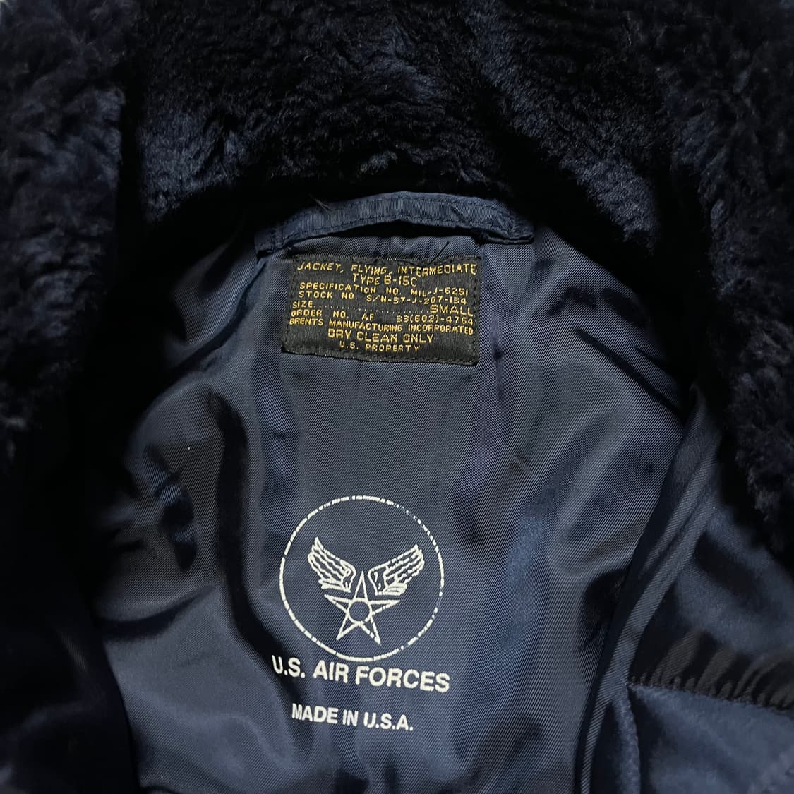 1980s vintage  B-15C 플라이트 자켓 상품이미지4