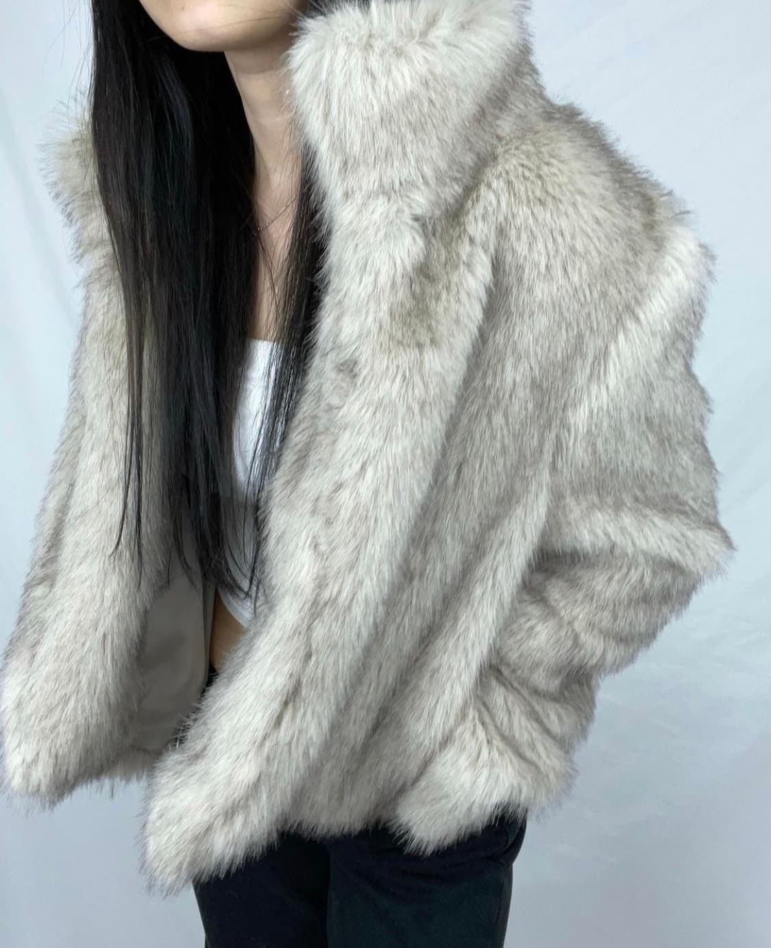 화이트 퍼자켓 상품이미지2