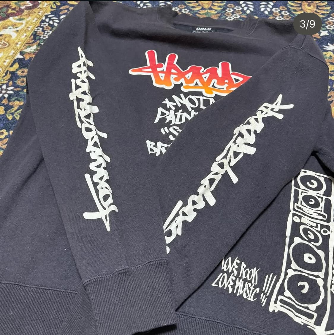 [재패니즈] OBLO 그래피티 오버핏 맨투맨 스웻셔츠 상품이미지3