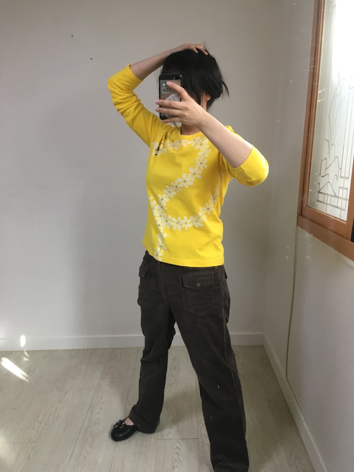 vintage yellow top 상품이미지4
