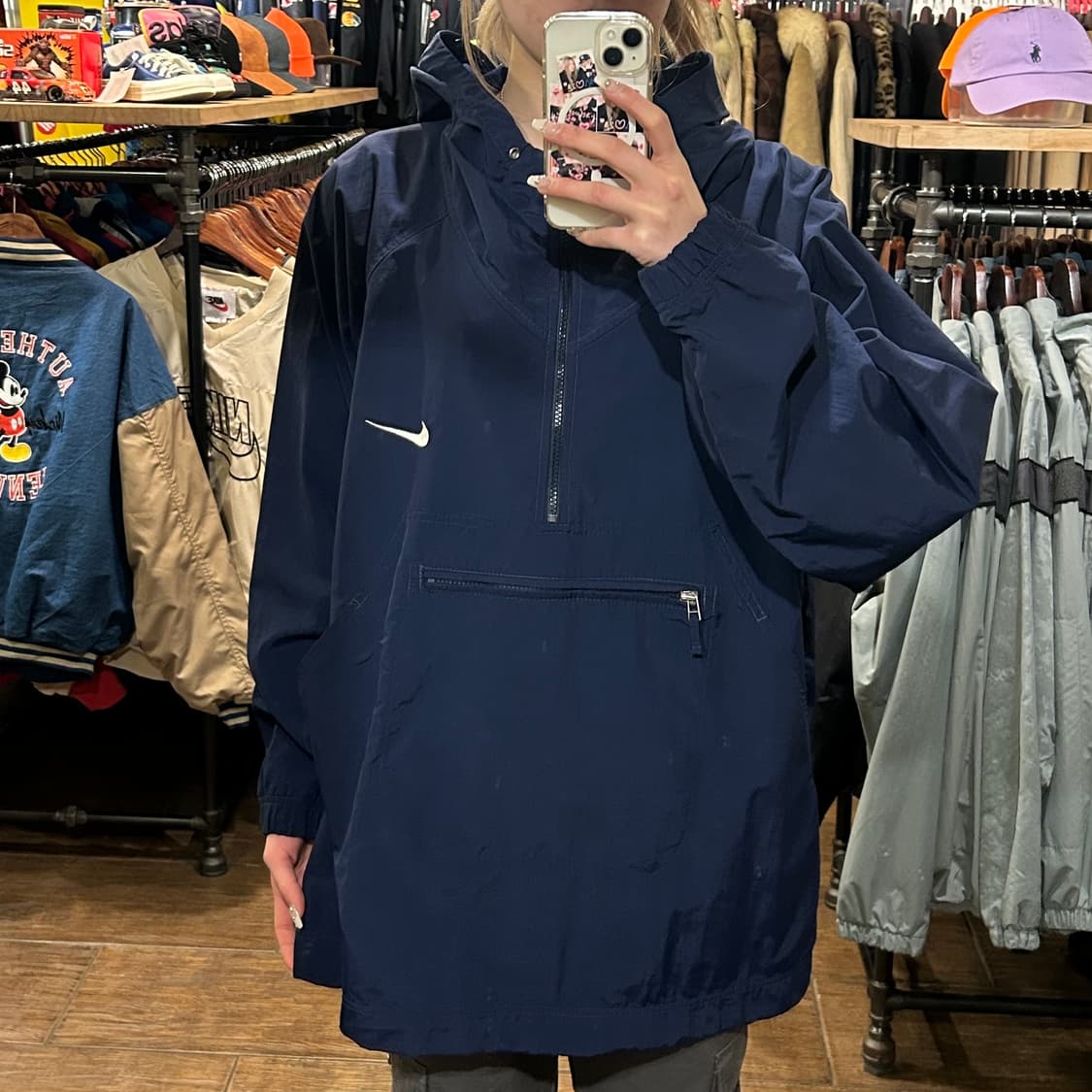[HI] 나이키 후드 아노락 네이비 상품이미지1