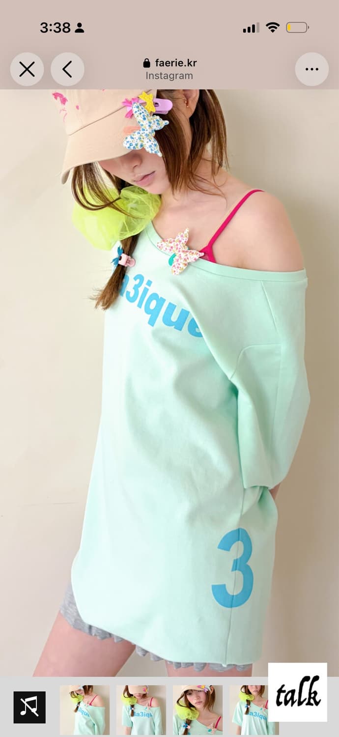 샵페어리 loose logo t-shirt (apple mint) 상품이미지2