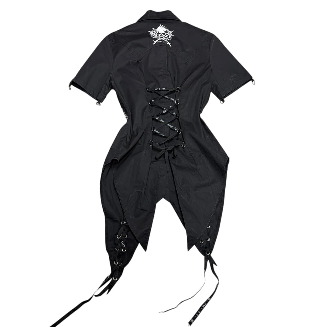 펑크 레이브 아일렛 스컬 펑크 반팔 셔츠 상품이미지3