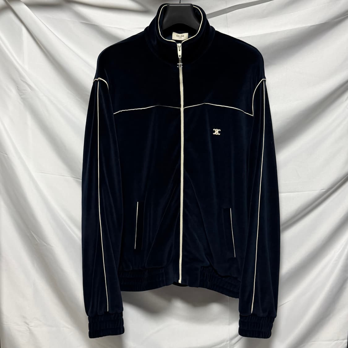 [S+급/L] 셀린느 트리오페 벨벳 트랙 자켓 집업 상품이미지1