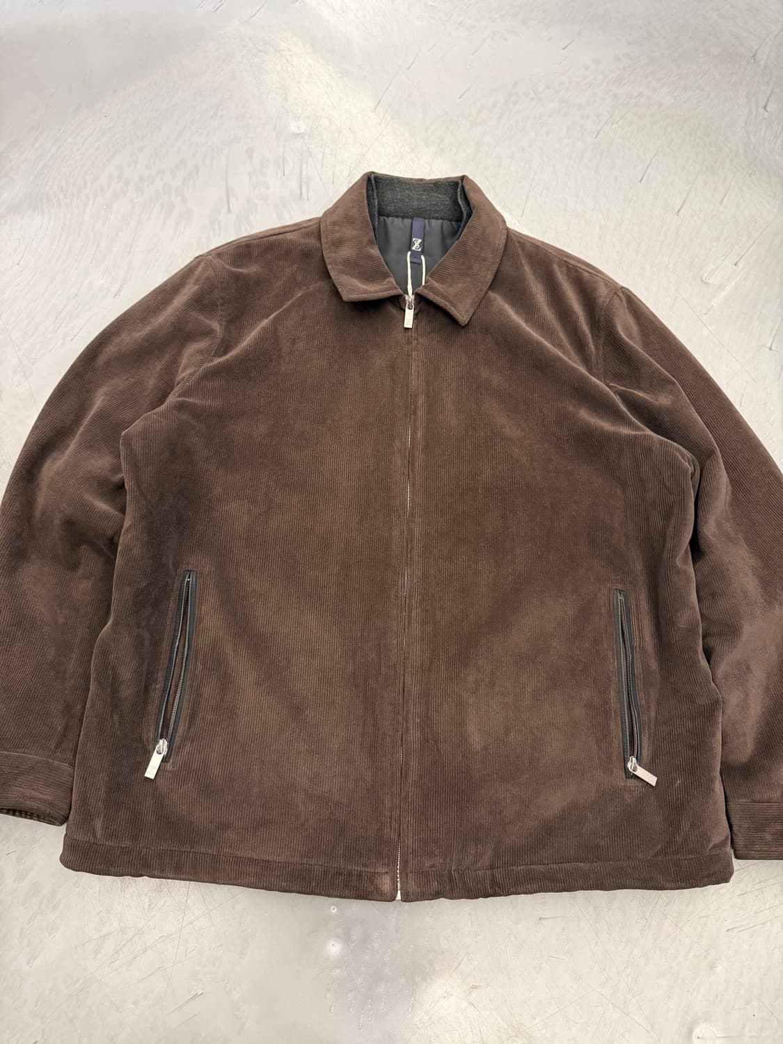 2000s ZEGNA SPORT CORDUROY 제냐스포츠 블루종자켓 상품이미지5