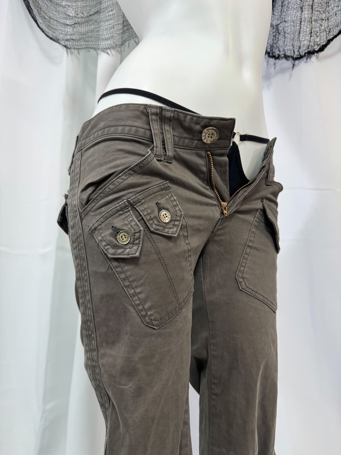 brown detail pants 상품이미지3