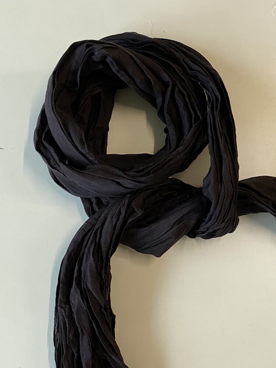 pkby cotton silk wrinkle scarf brown 판매 상품이미지2