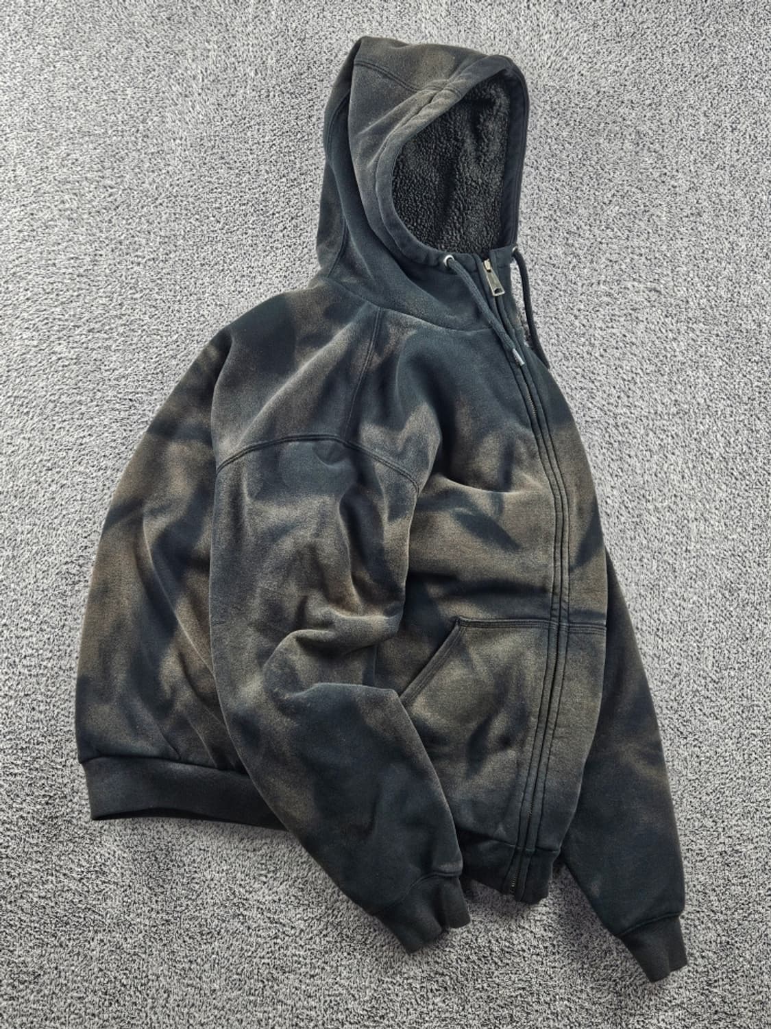 칼하트 다잉 워시드 커스텀 쉐르파 후드 집업 ( M ) / 10692 상품이미지4