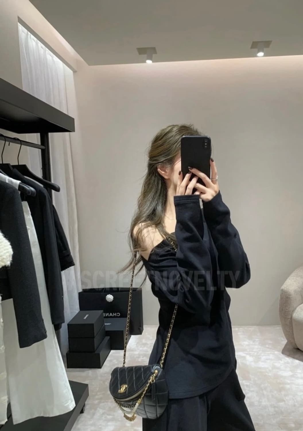 샤넬 VIP 진주 레터링 힙색 메신저백 크로스 체인백  상품이미지9