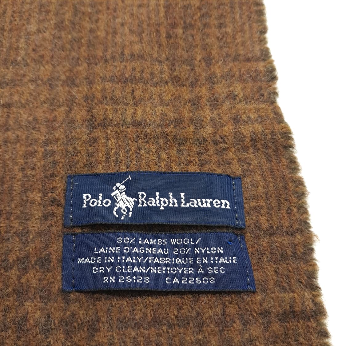 MX274 폴로 랄프로렌 올리브그린 하운드투스 양면 램스울 목도리 머플러 상품이미지5