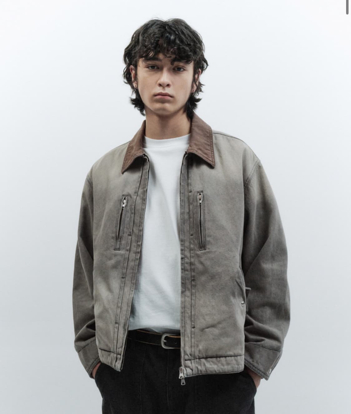 [M] 인사일런스의 워시드 데님 워크 자켓 상품이미지1