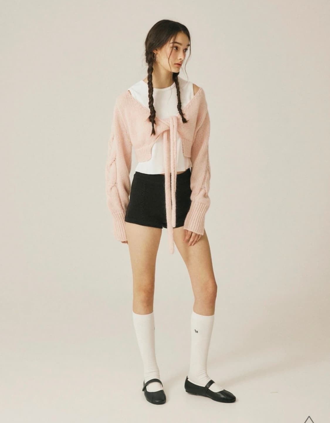 새상품) 쓰리타임즈 밤비볼레로 핑크 상품이미지4