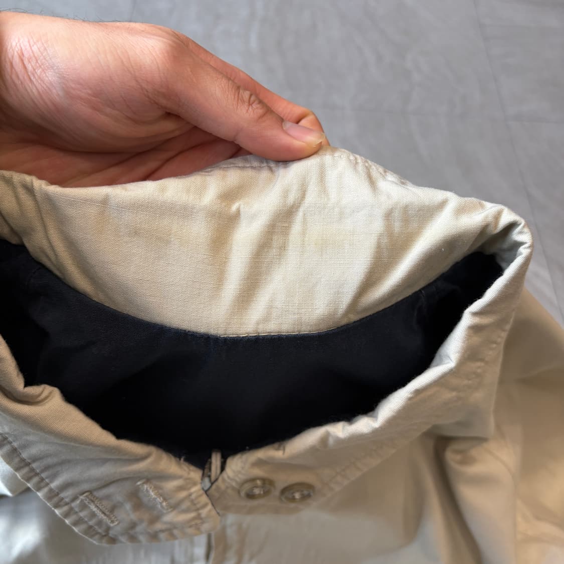 빈티지 네이비, 베이지 양면 코튼 자켓  상품이미지4