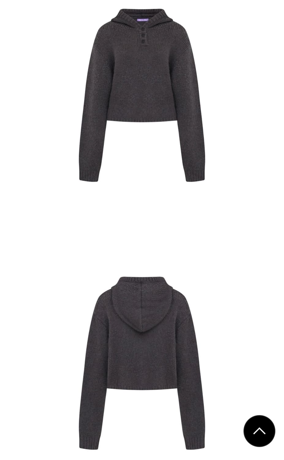 레터프롬문 크롭 니트 후디 상품이미지4