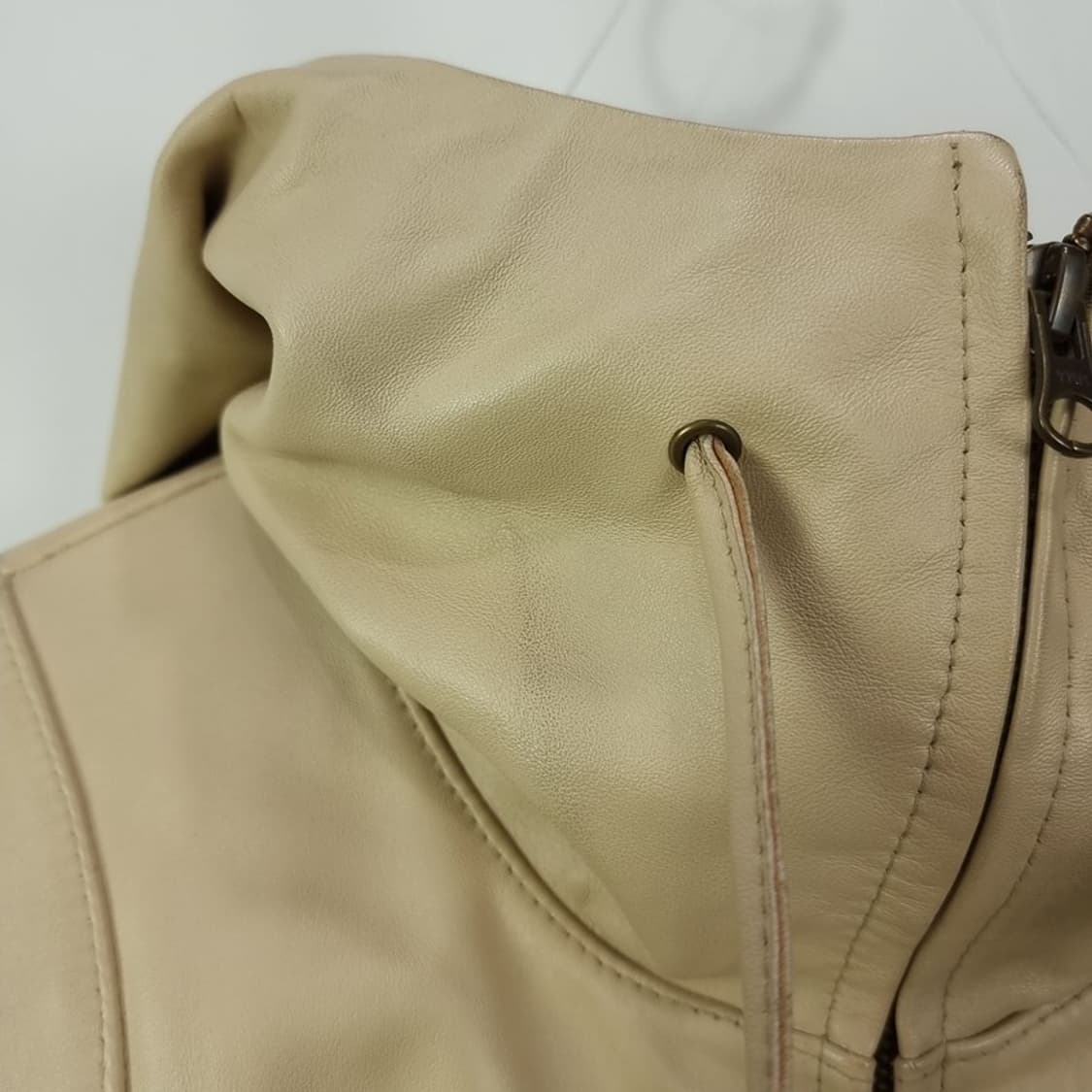 [빈티지] 리얼 레더 슬림핏 후드 가죽 자켓 M17769 상품이미지9