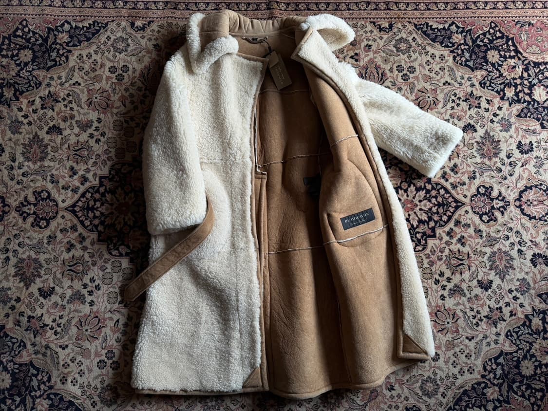 버버리 시어링 레더 코트 66~77 상품이미지2