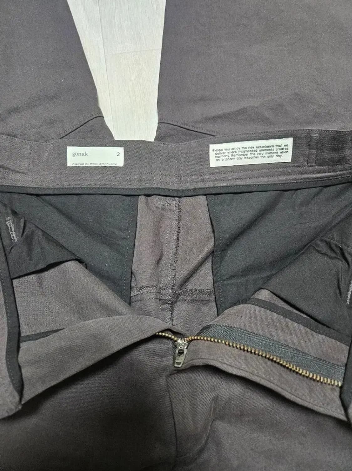 [2]고낙 24fw 피셔맨 팬츠 차콜브라운 상품이미지3