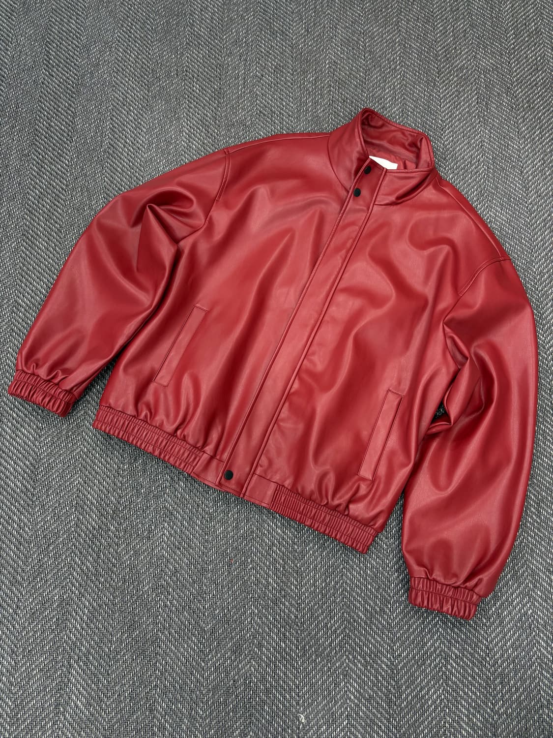 큐티에잇 가먼츠 레더 봄버자켓 상품이미지1