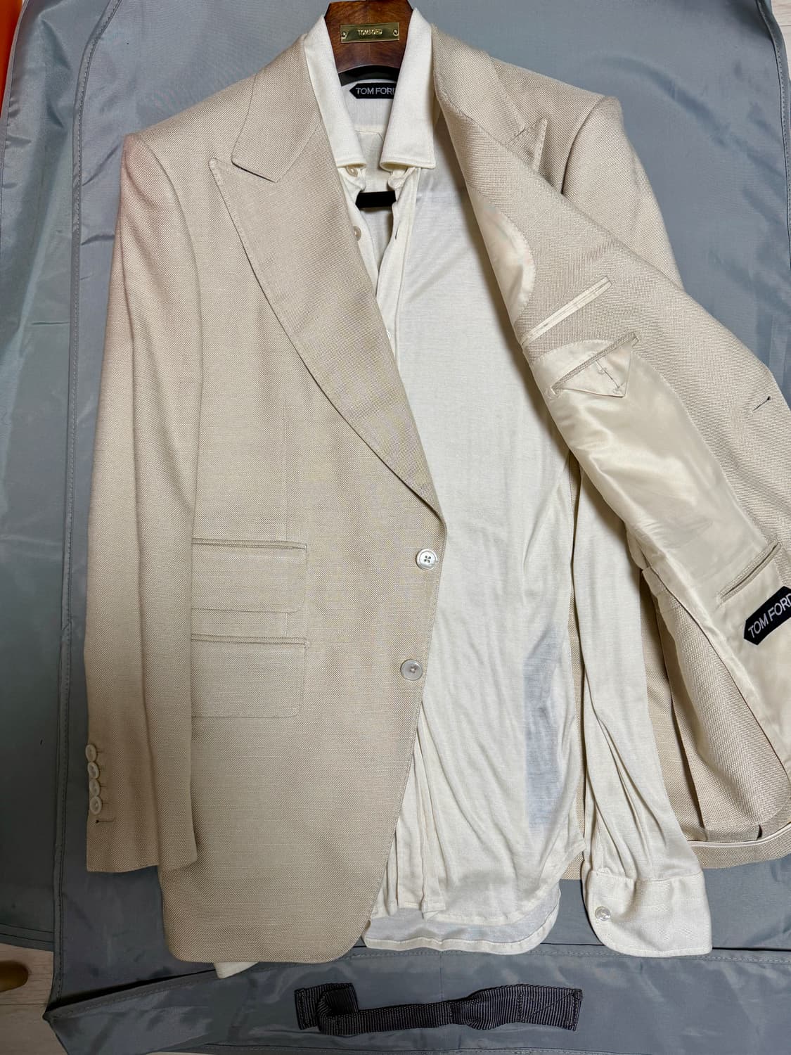 (새상품,강추👍)톰포드 실크100 아이보리 셔츠 상품이미지6