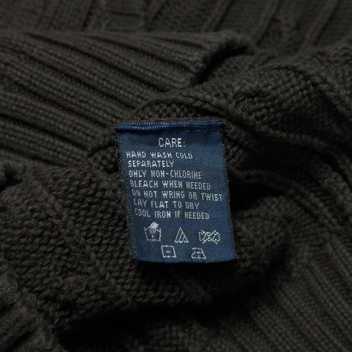 (S) 폴로 랄프로렌 여성 브이넥 케이블 니트 브라운 상품이미지4