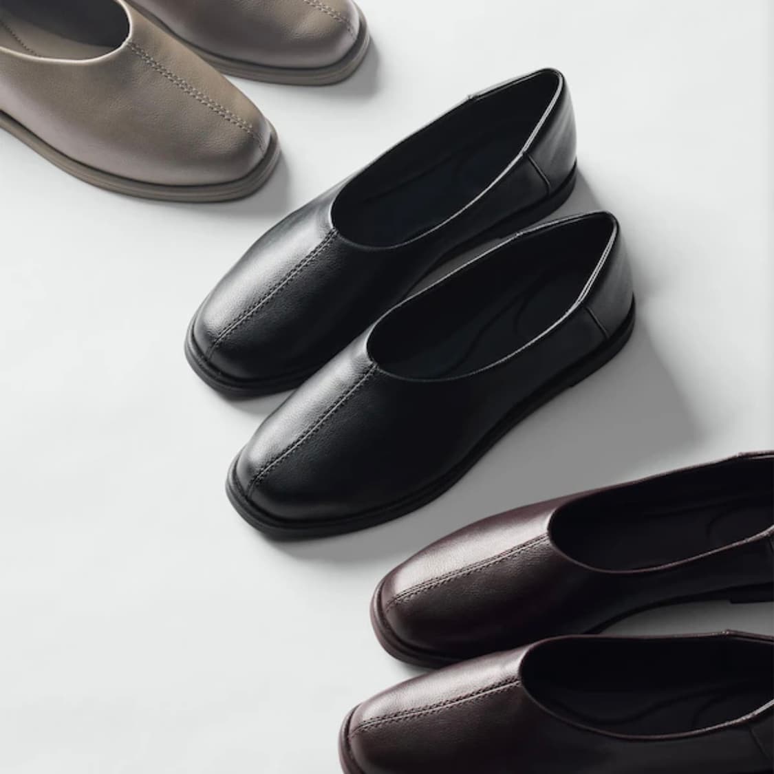 유니클로c 스퀘어플랫슈즈 블랙 235 상품이미지2