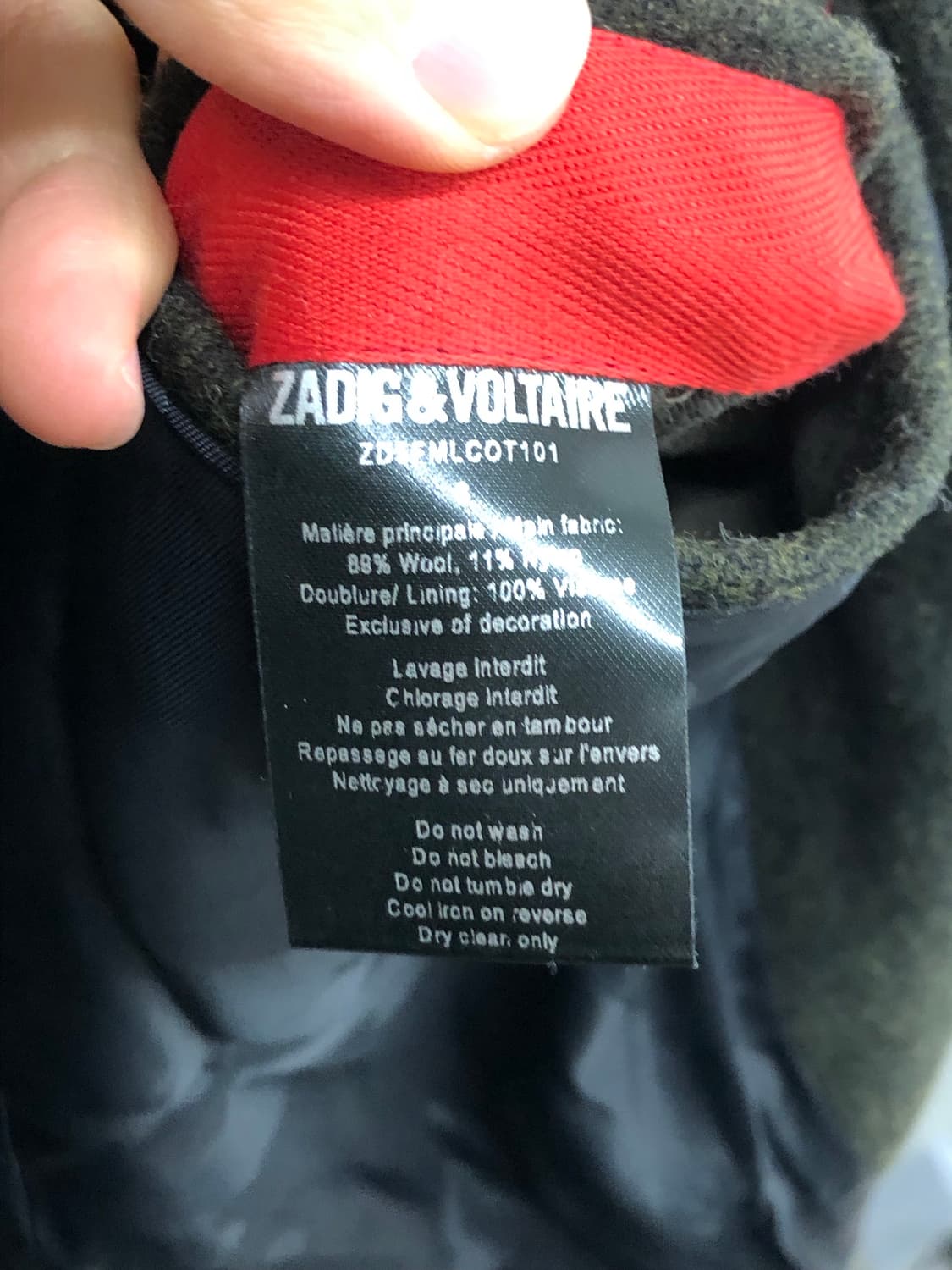 쟈딕앤볼테르 울 피코트 상품이미지4