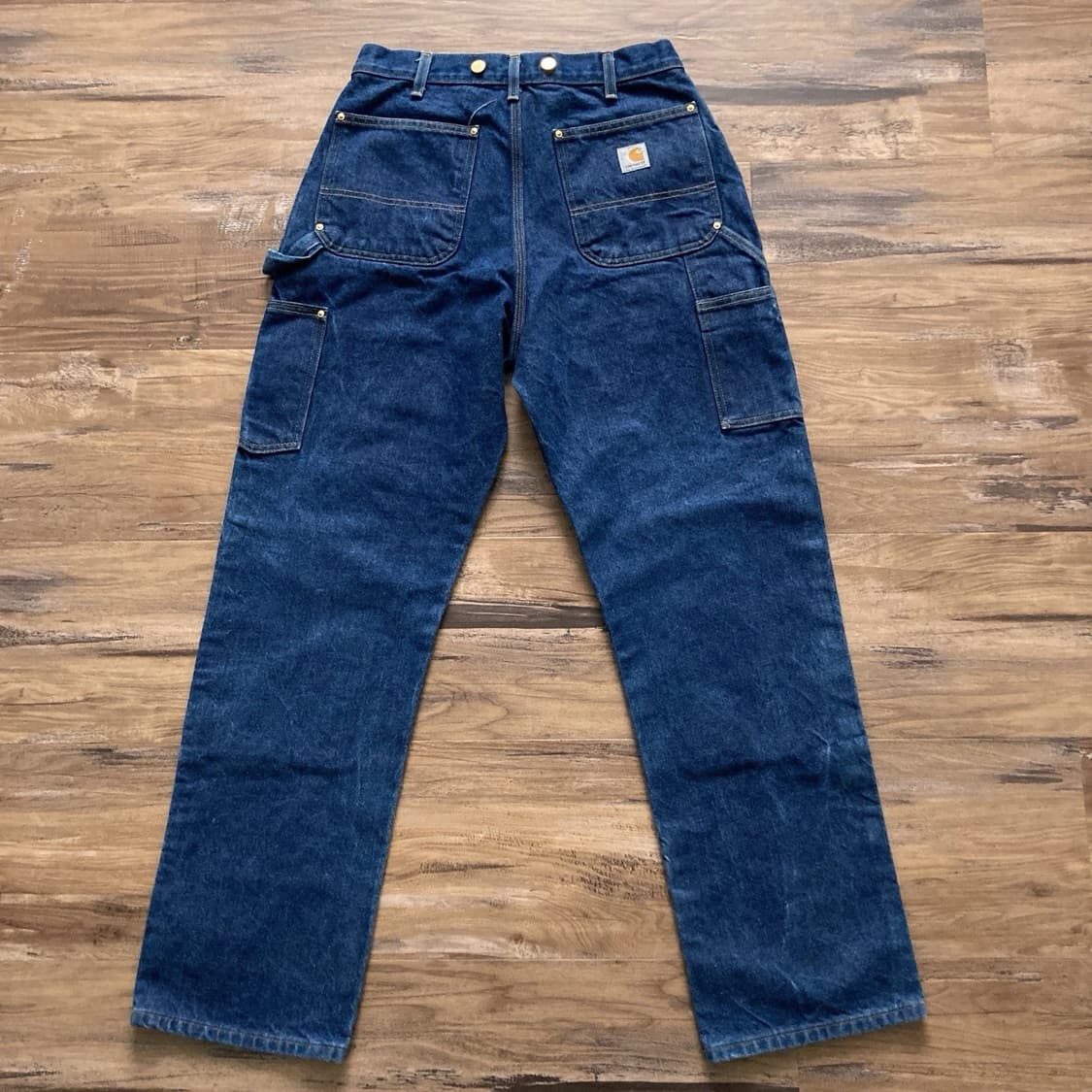 칼하트 리지드 데님 로거 팬츠 진청 던가리 핏 상품이미지3