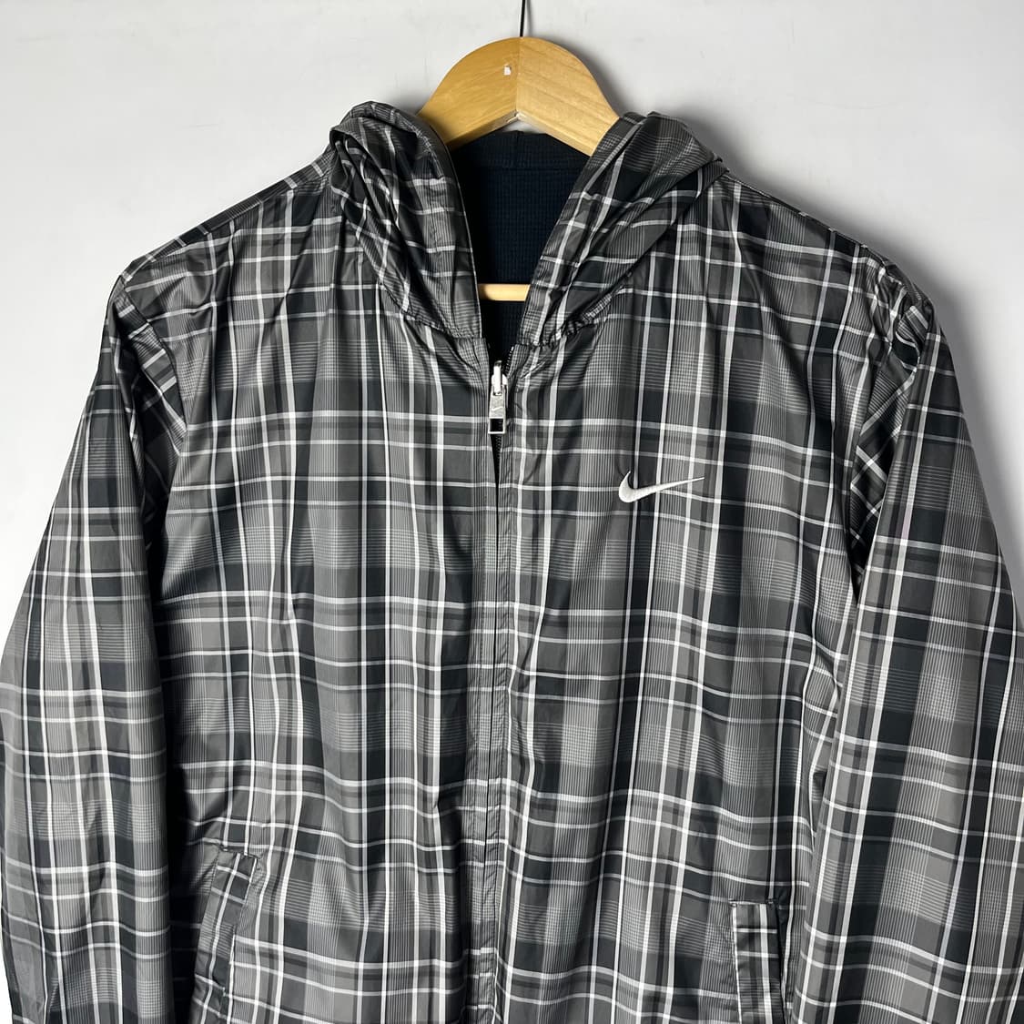 [NIKE] 나이키 리버시블 체크 배색 바람막이 후드집업 상품이미지3