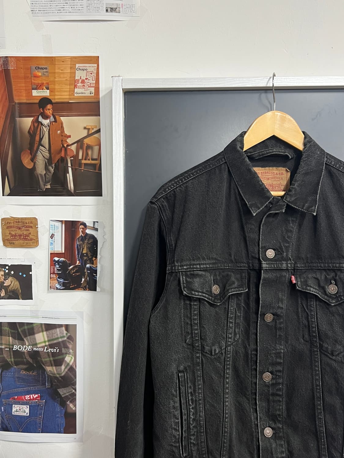 90s Levis 리바이스 3세대 75506 흑청 데님 트러커 상품이미지1