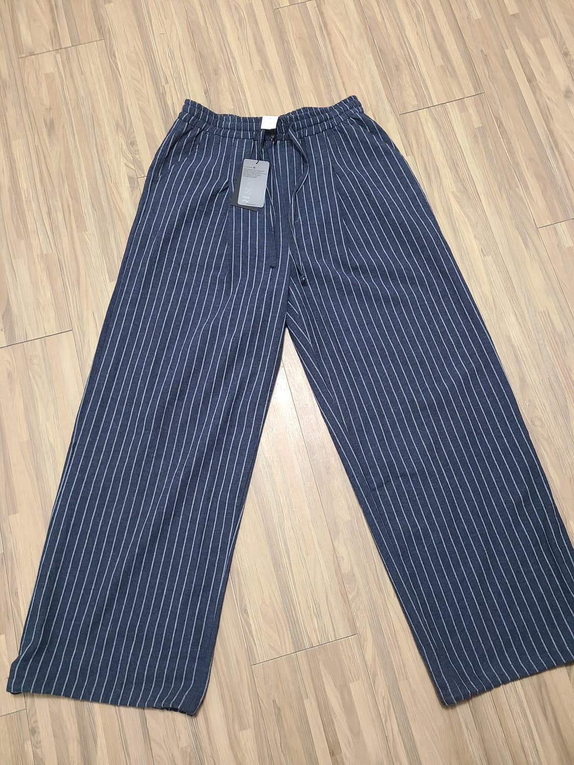 디앤에스알 DNSR 코지 파자마 스트라이프 팬츠 네이비 M 새상품 상품이미지4