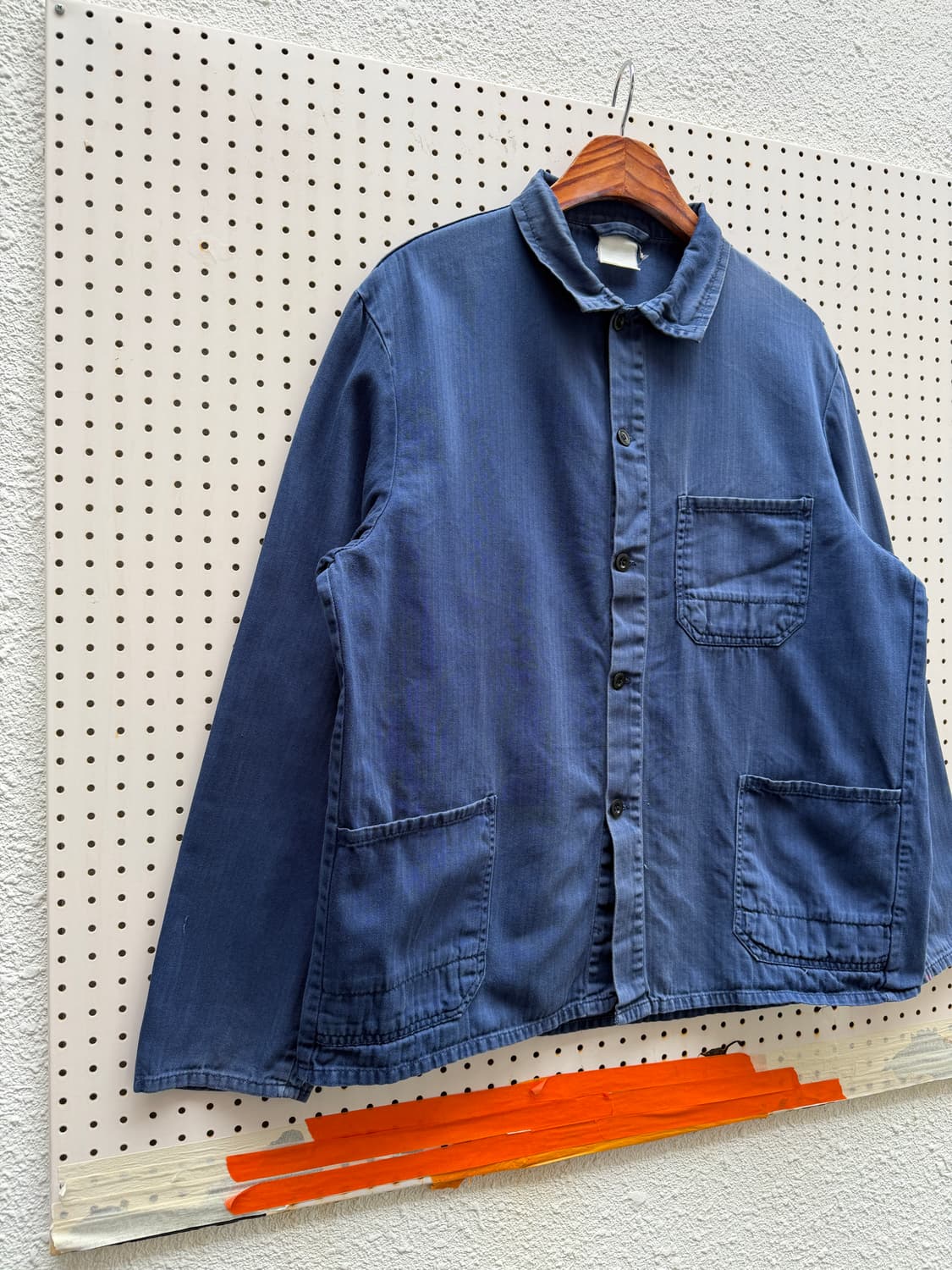 OLD VINTAGE FADED HBT FRENCH 헤링본프렌치워크자켓 상품이미지3