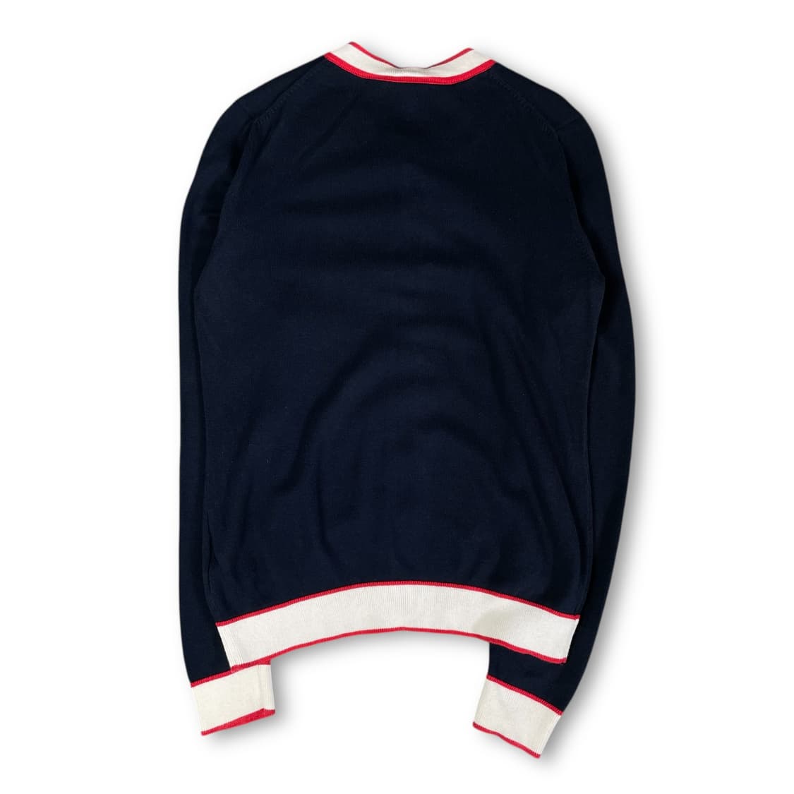 타미힐피거 네이비 레드 포인트 라운드 니트 가디건 S 상품이미지2