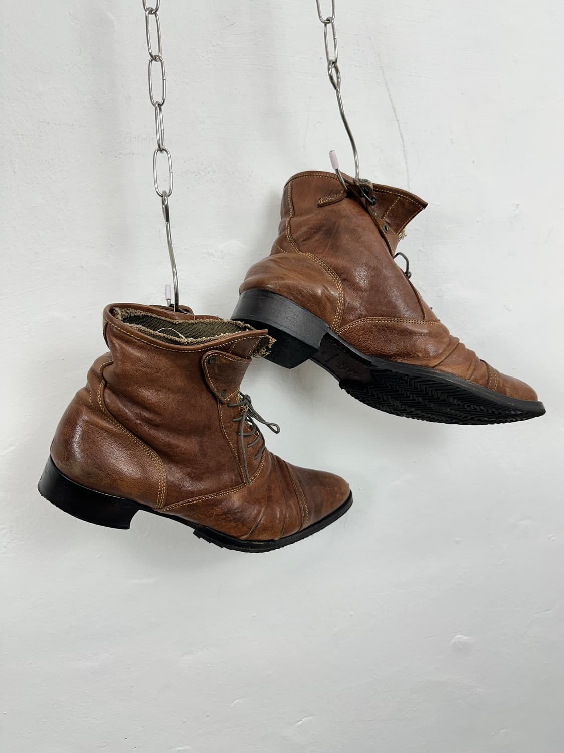 Alfredo Bannister Distressed Draped Leat 상품이미지4