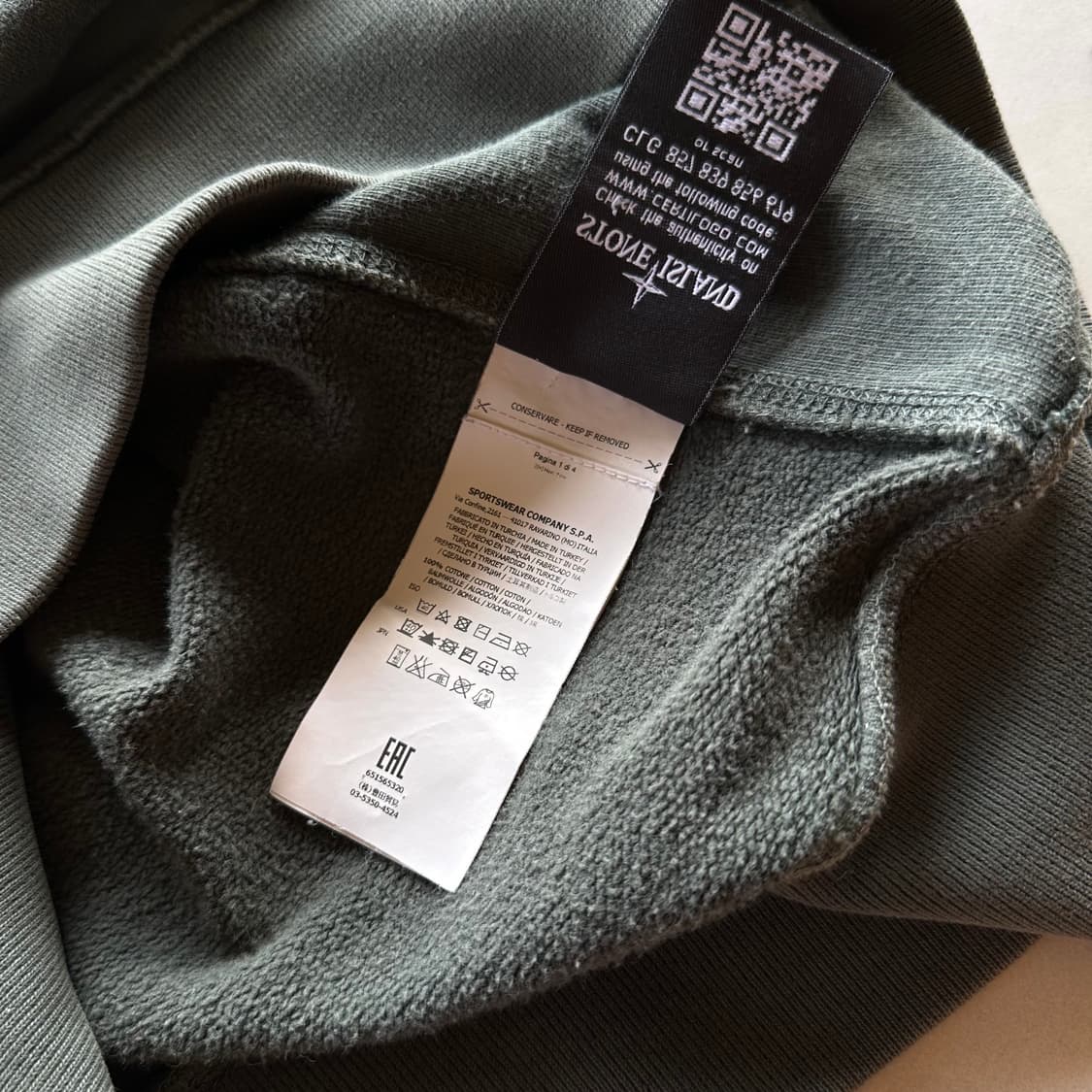 [L]스톤 아일랜드 와펜 오가닉 코튼 맨투맨 상품이미지10