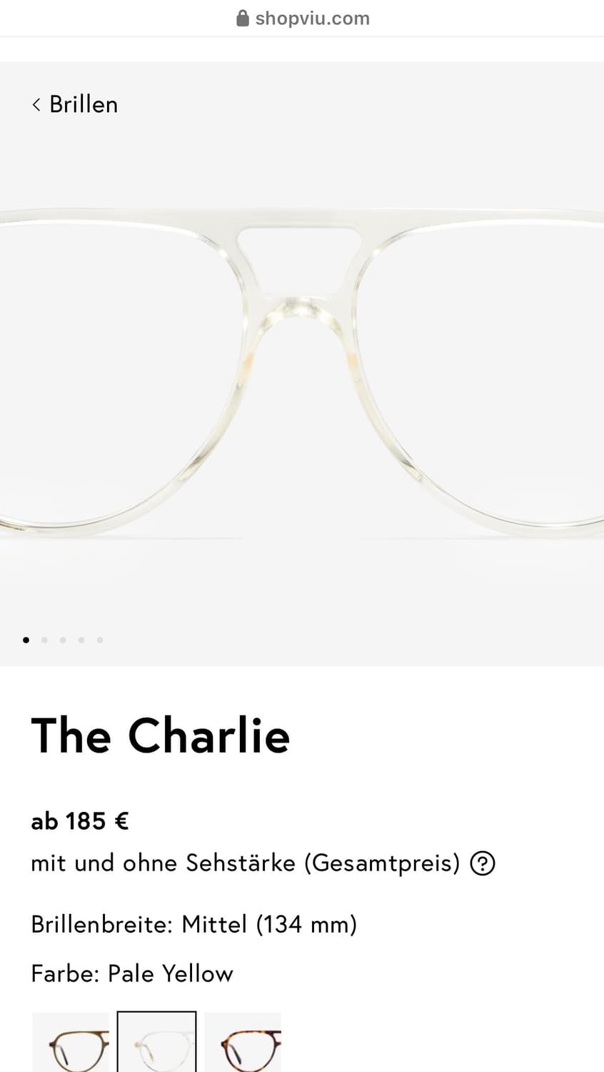 뷰아이웨어 THE CHARLIE in pale yellow 상품이미지4