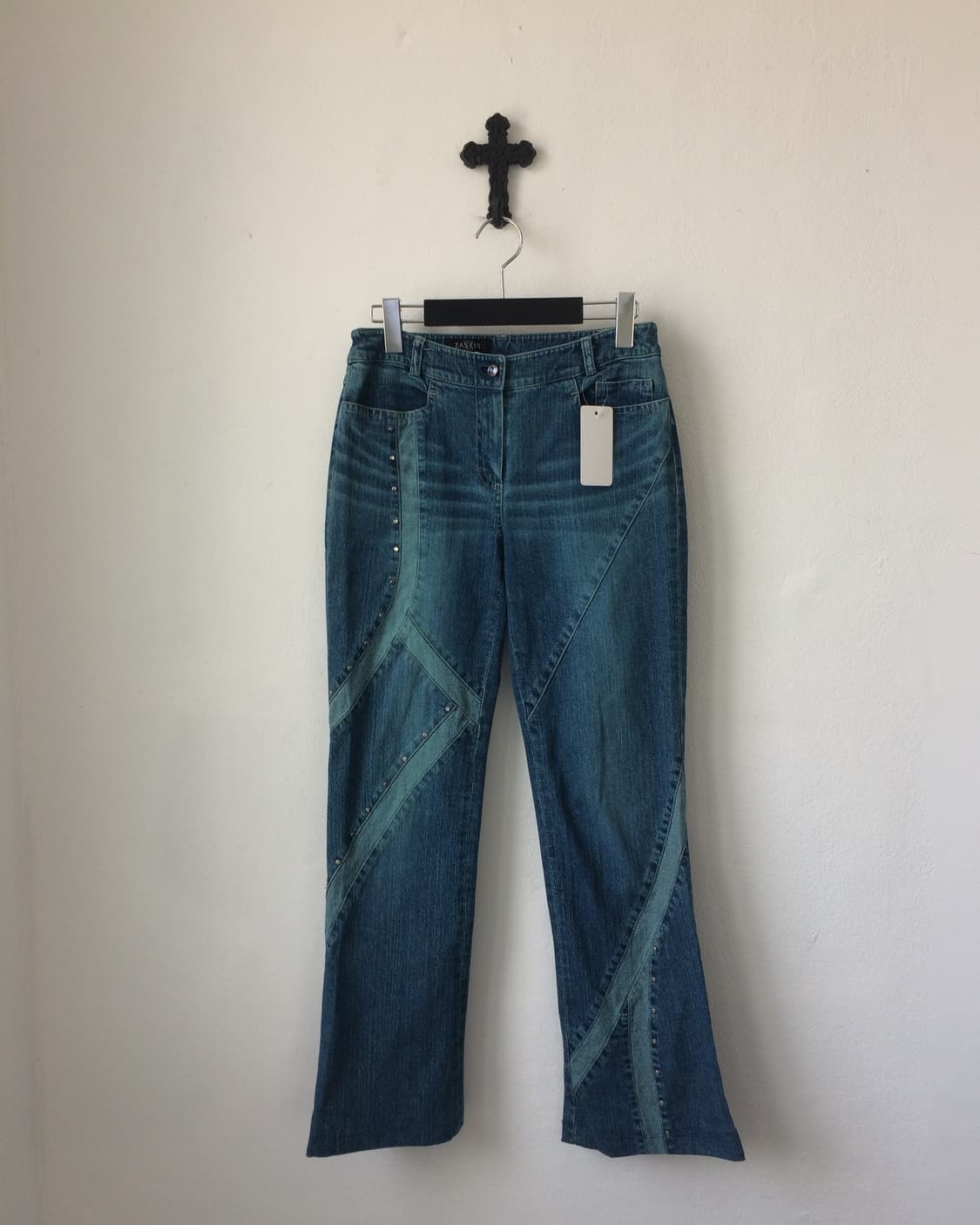 Line stud point denim pants 상품이미지1