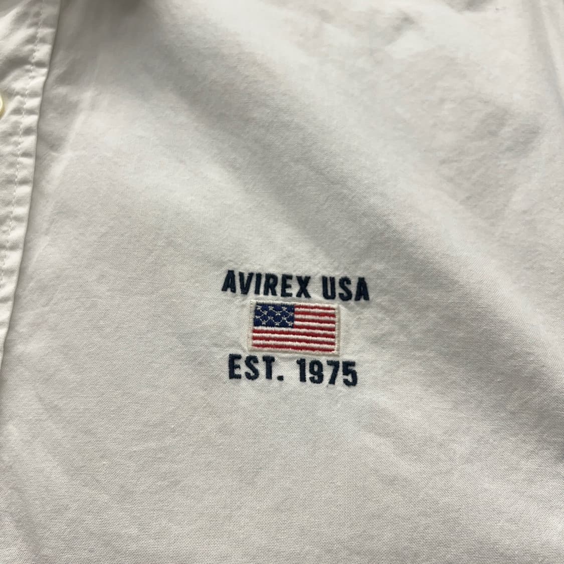 아비렉스 AVIREX USA 스몰 로고 화이트 반팔 셔츠 상품이미지5