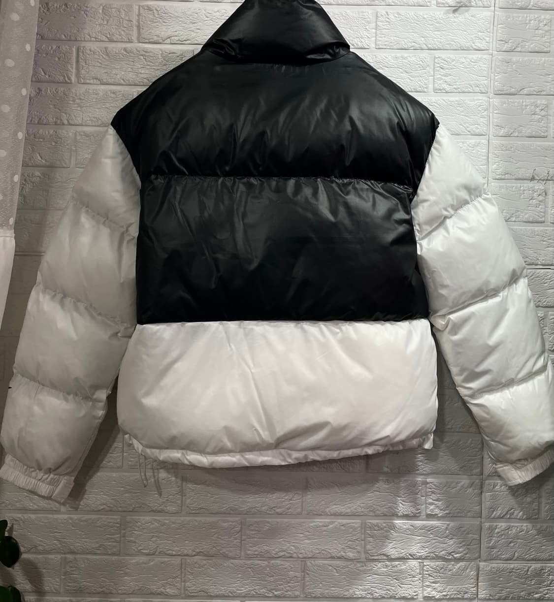 투톤 배색숏패딩 웰론패딩 화이트패딩:) 상품이미지5